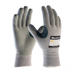 PIP 19-D470/L, MAXICUT GRAY DYNEEMA/ENG YRN SHELL, GRAY NITRILE MICROFOAM GRIP, A3