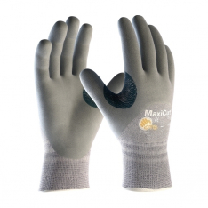 PIP 19-D475/L, MAXICUT GRAY DYNEEMA/ENG YRN SHELL, GRAY 3/4 NITRILE MICROFOAM GRIP, A3
