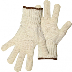 PIP 1JC1200, COTTON, MEDIUM WEIGHT, NATURAL COLOR, KNIT WRIST, LARGE