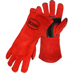 PIP 1JL0992K, BOSS SPLIT LEATHER WELDER RED FULLY LINED