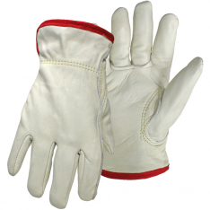 PIP 1JL61332X, COWHIDE LEATHER DRIVERS, REG GRADE, KEYSTONE, THERMAL WAFFLE KNIT LINING, 2XL