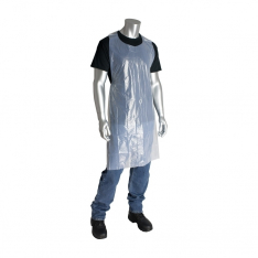 PIP 200-01002, APRONS, WHITE POLYETHYLENE, 1 MIL LIGHT WEIGHT EMBOSSED, 28IN.X46IN.