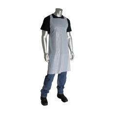 PIP 200-06002, APRONS, WHITE POLYETHYLENE, 1.25 MIL, EMBOSSED, 28IN.46IN.