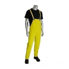 PIP 201-350B/2X, RAIN BIB OVERALL, .35MM PVC/ POLYESTER, YELLOW