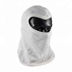 PIP 202-130, 100% NOMEX HOOD W/ BIB, SLIT-EYE COVERAGE, SINGLE LAYER, WHITE, OSFM