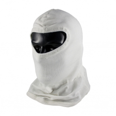 PIP 202-132, 100% NOMEX HOOD W/ BIB, SLIT-EYE COVERAGE, DOUBLE LAYER, WHITE, OSFM