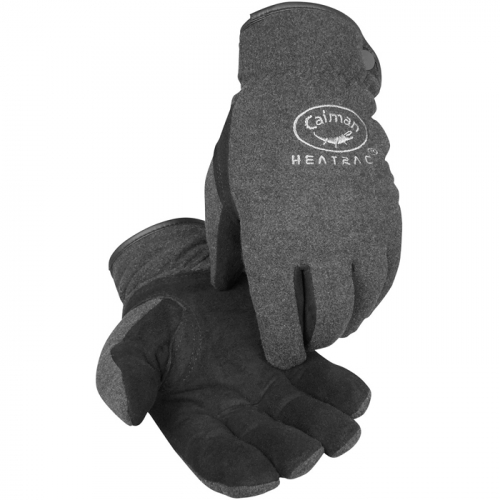 PIP 2396-7, DEER SPLIT LEATHER PALM W/ GRAY FLEECE, HEATRAC INSULATED, SNAP CLOSURE, XXL