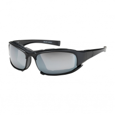 PIP 250-CE-10095, CEFIRO, SLV MIR LENS, BLK FULL FRM W/ FOAM PADDING, AF, TMPLS &STRAP
