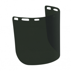 PIP 251-01-7315, GREEN IR SHADE 5.0 MOLDED POLYCARBONATE VISOR, CYLINDRICAL, UNIV FIT, .078 shiel