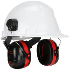 PIP 263-NP118, WIRE CAP MOUNTED EAR MUFF, 25 DB NRR, UNIVERSAL,BLUE/BLK.