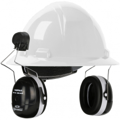 PIP 263-NP119, FULL BRIM MOUNTED WIRE EAR MUFF, 26 DB NRR, UNIVERSAL,BLK./WHT.