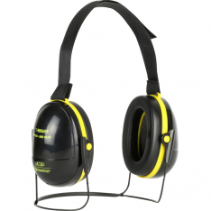 PIP 263-NP120, WIRE NECKBAND EAR MUFF, 24 DB NRR,BLK./YLW.