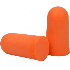 PIP 267-HPF210, MEGA BULLET EAR PLUGS, UNCORDED, 32 DB NRR, ORANGE PU FOAM, 200/BOX