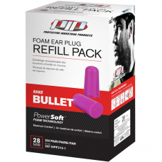 PIP 267-HPF310-1, DISPENSER REFILL PACK, NANO BULLET EAR PLUGS HPF310, 28 DB, 250/BOX