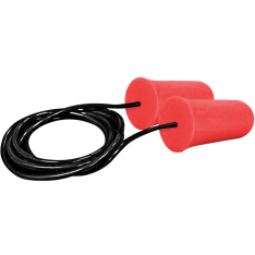 PIP 267-HPF410C, MEGA FLARE EAR PLUGS, CORDED, 32 DB NRR, RED PU FOAM, 100/BOX