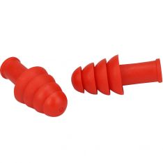 PIP 267-HPR410, 4-FLANGE, UNCORDED, 27 DB NRR, RED TPR, 200/BOX