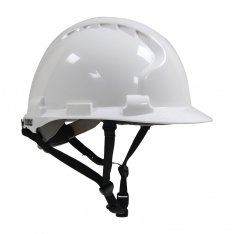 PIP 280-AHS240-10, JSP MK8 LINESMAN, WHITE, W/ 4-PT CHIN STRAP, WHEEL RATCHET, CLASS E