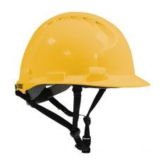 PIP 280-AHS240-20, JSP MK8 LINESMAN, YELLOW, W/ 4-PT CHIN STRAP, WHEEL RATCHET, CLASS E