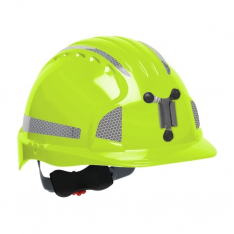 PIP 280-EV6151MCR2-LY, JSP EVO6151 FOR MINING, LIME YEL W/ CR2 DECALS, LAMP BRACKET, CLASS C