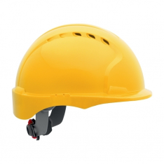 PIP 280-EV6151SV-20, JSP EVOLUTION 6151, YELLOW, VENTED, SHORT BRIM, WHEEL RATCHET, CLASS C