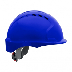 PIP 280-EV6151SV-50, JSP EVOLUTION 6151, BLUE, VENTED, SHORT BRIM, WHEEL RATCHET, CLASS C