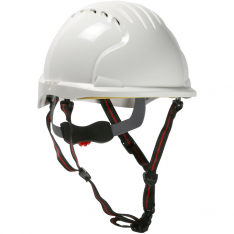 PIP 280-EV6151SV-CH-10, JSP EVO6100 ASCEND, WHITE, 6-PT SUSP, 4-PT CHIN STRAP, VENTED, WHEEL RATCHT,