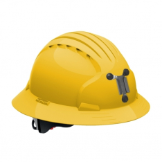 PIP 280-EV6161M-20, JSP EVO6161 FULL BRIM FOR MINING, YELLOW, LAMP BRACKET, CLASS C