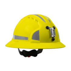 PIP 280-EV6161MCR2-20, JSP EVO6161 FULL BRIM FOR MINING, YELLOW W/ CR2, LAMP BRACKT, CLASS C