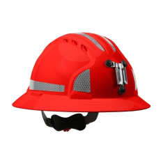 PIP 280-EV6161MCR2-60, JSP EVO6161 FULL BRIM FOR MINING, RED W/ CR2, LAMP BRACKET, CLASS C