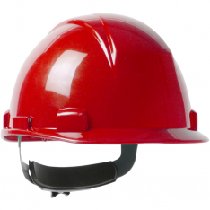 PIP 280-HP1142RSP-05, LOGAN, CAP STYLE, WHEEL RATCHET, TYPE II, CLASS E, HI-VIS RED, Red,