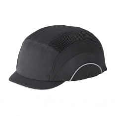 PIP 282-ABM130-11, JSP HARDCAP A1+ LOW-PROFILE, BLACK/ BLACK, MICRO 1" BRIM, HDPE LINER LINER