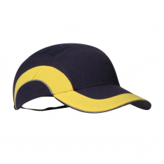 PIP 282-ABR170-52, JSP HARDCAP A1+ LOW-PROFILE, NAVY/ YELLOW, STD 2.75" BRIM, HDPE LINER LINER
