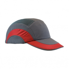 PIP 282-ABR170-62, JSP HARDCAP A1+ LOW-PROFILE, GRAY/ RED, STD 2.75" BRIM, HDPE LINER LINER