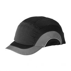 PIP 282-ABS150-12, JSP HARDCAP A1+ LOW-PROFILE, BLACK/ GRAY, SHORT 2" BRIM, HDPE LINER LINER