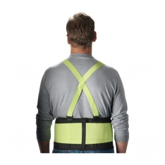 PIP 290-550L, HI-VIS NYLON ELASTIC, LARGE 40-44", BLACK W/ HI-VIS LIME, 8" WIDTH BEL