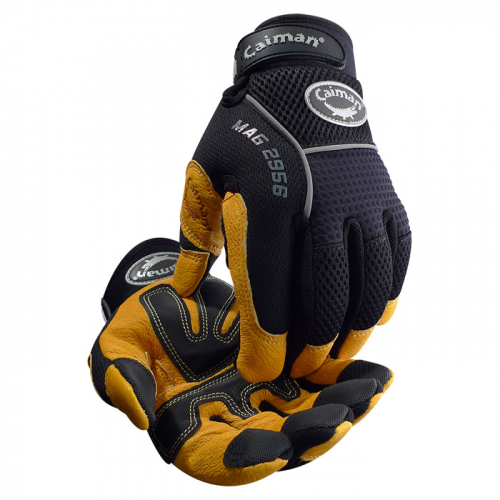 PIP 2956-7, CAIMAN GRAIN LEATHER PALM WITH MESH BACK