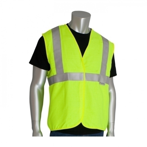 PIP 305-2200-2X, AR/FR CLASS 2 SOLID VEST, 8.9 CAL, FR TAPE, H&L CLOSURE, LY