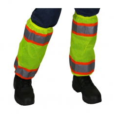 PIP 319-GT2-LY, CLASS E MESH GAITER, 2" TWO TONE TAPE, ELASTIC W/SIDE OPENING, LY LY