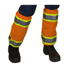 PIP 319-GT2-OR, CLASS E MESH GAITER, 2" TWO TONE TAPE, ELASTIC W/SIDE OPENING, OR OR