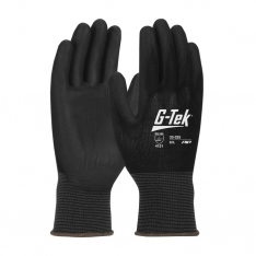 PIP 33-325/L, G-TEK, HEAVYWEIGHT 13G BLACK NYLON SHELL, EXTRA THICK BLACK PU COATING