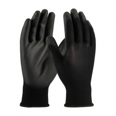 PIP 33-B115/L, BLACK POLYESTER 13G SHELL, BLACK PU COATED SMOOTH GRIP, UNBRANDED