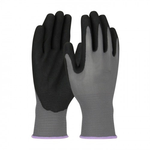PIP 34-300/XXL, G-TEK GP, 13G GRAY POLYESTER SHELL, BLACK NITRILE MICROSURFACE GRIP