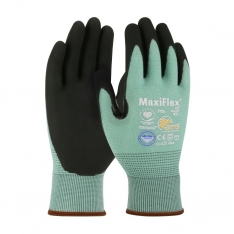 PIP 34-6743/L, MAXIFLEX CUT, GREEN DYNEEMA DIAMOND SHELL, MICROFOAM NITRILE GRIP, A2