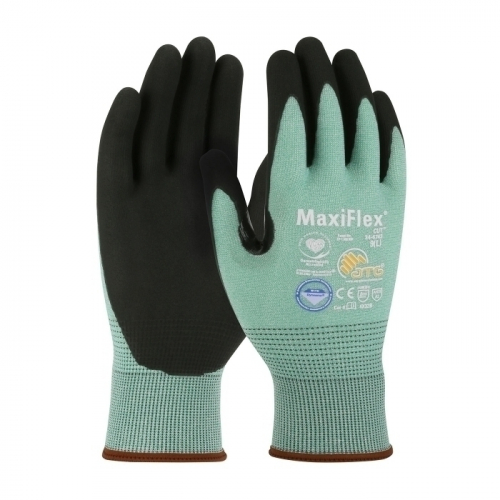 PIP 34-6743/XXL, MAXIFLEX CUT, GREEN DYNEEMA DIAMOND SHELL, MICROFOAM NITRILE GRIP, A2