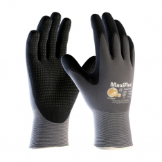 PIP 34-844/L, MAXIFLEX ENDURANCE, 15G GRY NYLON SHELL, BLK. MICROFOAM NITRILE DOT