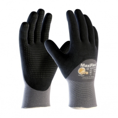 PIP 34-845/L, MAXIFLEX ENDURANCE, 15G GRY NYLON, BLK. 3/4 MICROFOAM NITRILE DOT COAT