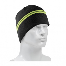 PIP 360-BEANNIEBK, WINTER BEANNIE CAP WITH REFLECTIVE STRIPE, BLACK, OSFM
