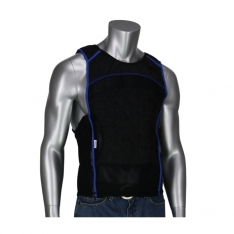 PIP 390-EZ150/2X, EZ-COOL EVAP. COOLING TANK TOP SHIRT, ZIPPER CLOSURE, BLACK
