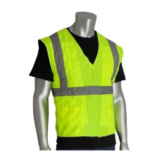PIP 390-EZ202-Y2/3X, EZ-COOL CLASS 2 EVAP. COOLING VEST, H&L CLOSURE, 2IN. TAPE, YLW