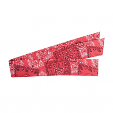 PIP 393-100-CRD, COOLING BANDANA, ABSORBENT COOLING CRYSTALS, POLY/COTTON, COWBOY RED